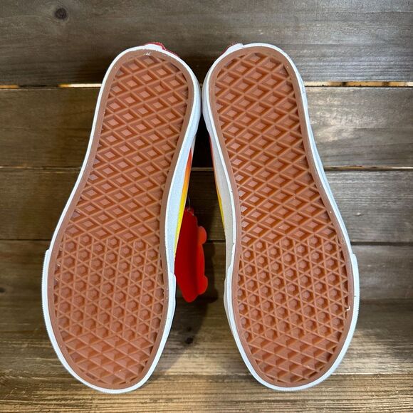 New NWOB Womens Vans Old Skool Ivory‎ Flames Skateboarding Sneakers Shoes Size 6 - Picture 5 of 6